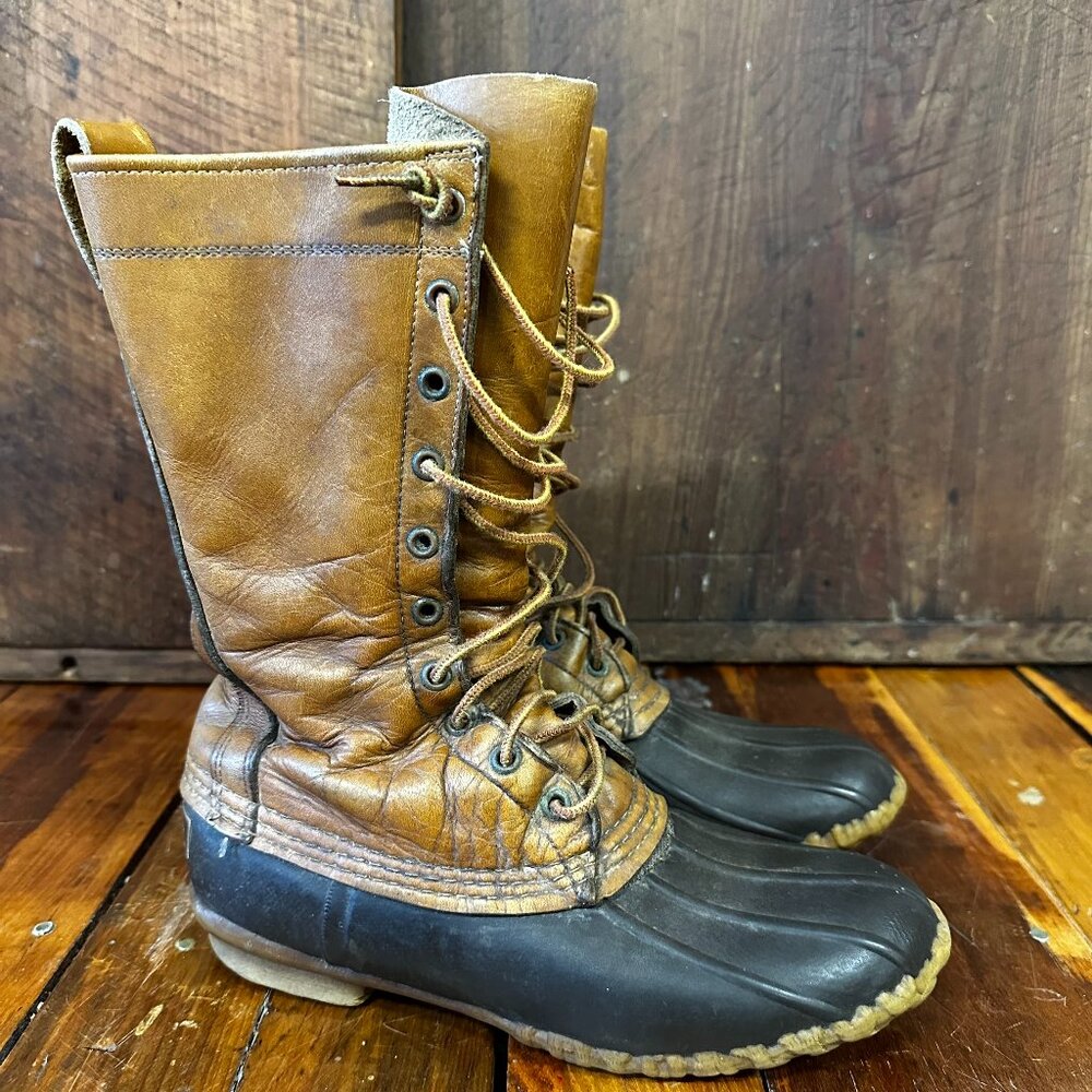 Vintage LL Bean Maine Hunting Shoe 9 Narrow Bean Boot 70s 80s
